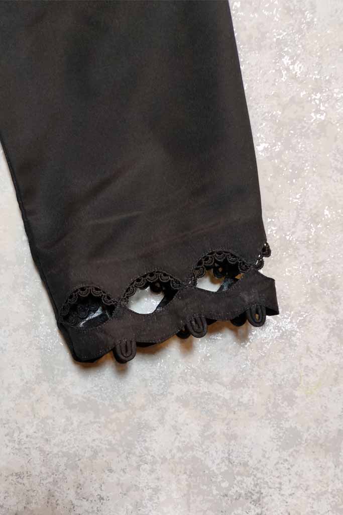 Onyx Petal-Sleeve Black Co-ord Set