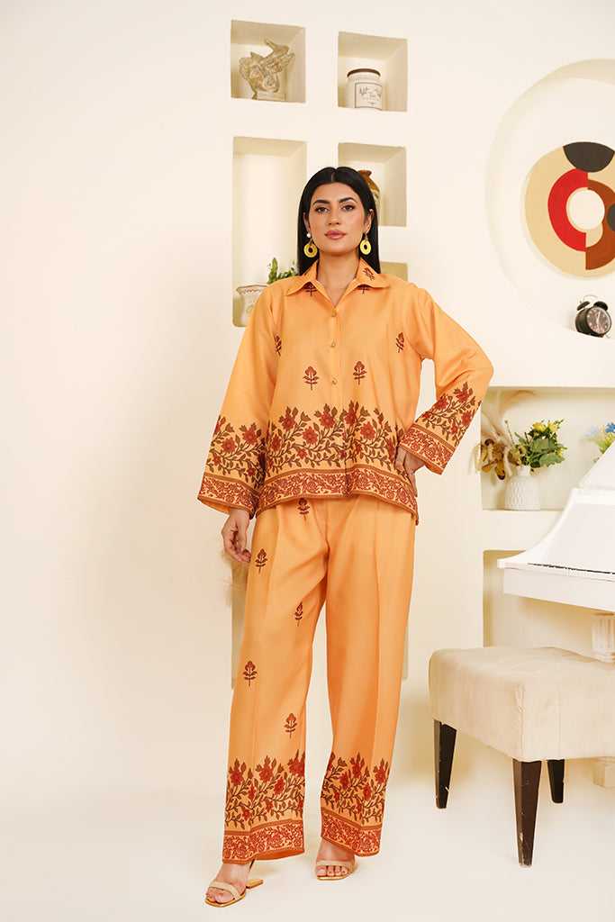 Mustard Yellow Floral Printed Co-ord Set