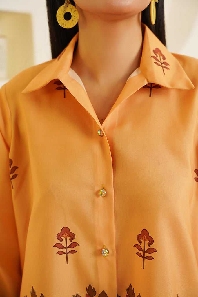 Mustard Yellow Floral Printed Co-ord Set