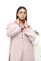 Geometric Print Palazzo Suit with Contrast-Trim Kurti
